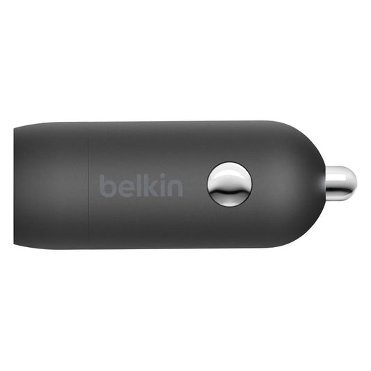 BELKIN 20W CAR CHARGER WITH LIHGTNING TO USB-C CABLE 4 BLK