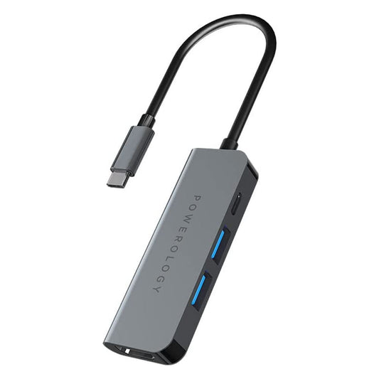 POWEROLOGY 4 IN 1 USB-C HUB WITH HDMI & USB 3.0