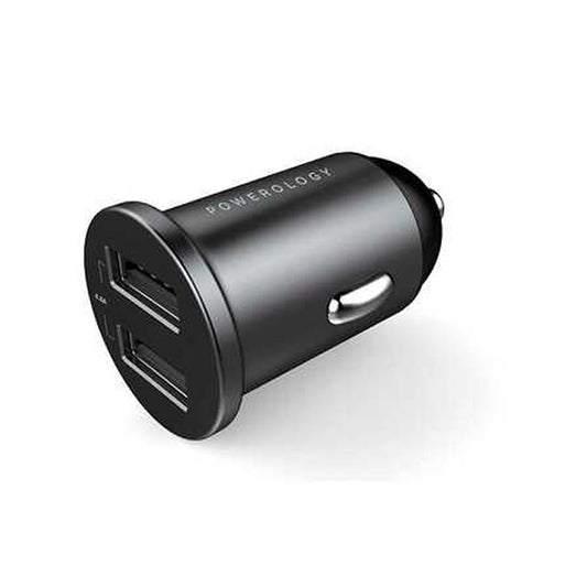 POWEROLOGY DUAL PORT ALUMINUM MINI CC 4.8A 24W