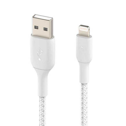 BELKIN USB-A TO LIGHTNING BRAIDED SILVER 1M
