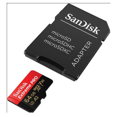 SanDisk Extreme PRO 64GB micro SDXC Card with Adapter